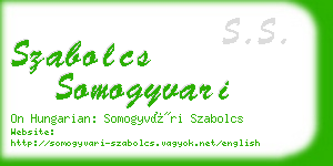 szabolcs somogyvari business card